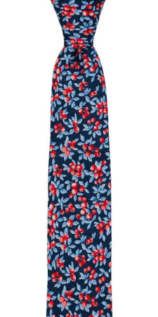 BACCARINO Navy blue schmale Krawatte