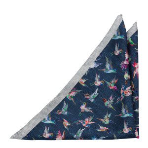 COLIBREEZE Navy blue Einstecktuch