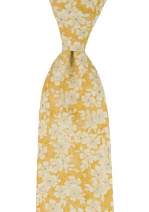 AFFECTIONATE YELLOW klassisch breite Krawatte