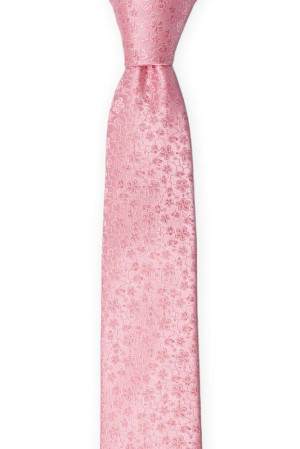 AUGURI Pale pink schmale Krawatte