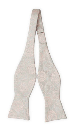 BESTMAN Silver blush ungebundene Fliege