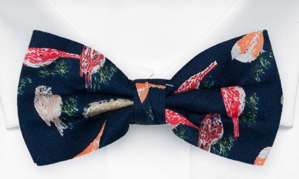 BIRDIENUMNUM Dark navy gebundene Fliege