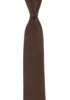 BIRDSEYE BROWN schmale Krawatte