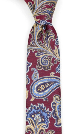 BOFFOLA Dark red schmale Krawatte