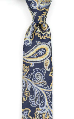 BOFFOLA Navy schmale Krawatte