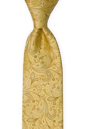 BRIDALLY Golden yellow klassisch breite Krawatte