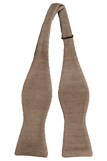 KNITTED Beige ungebundene Fliege