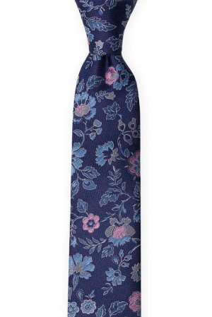 EVECHARMER Dark blue schmale Krawatte