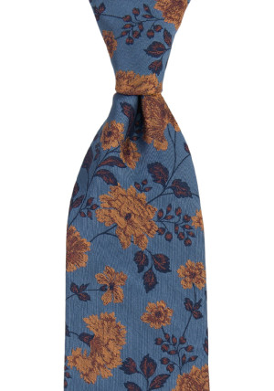 FLAWLESSFLOWERS SLATE BLUE klassisch breite Krawatte