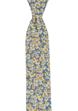 FLOWERLY BLUE schmale Krawatte