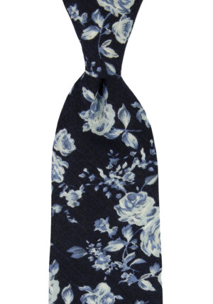 FONDOFYOU NAVY BLUE klassisch breite Krawatte