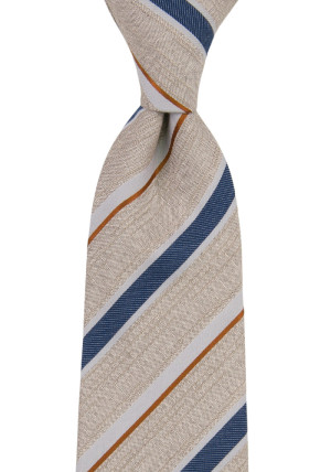 GENTLESTRIPES BEIGE MELANGE klassisch breite Krawatte