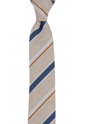 GENTLESTRIPES BEIGE MELANGE schmale Krawatte