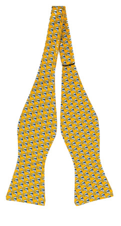 BOCCAGLIO Yellow ungebundene Fliege