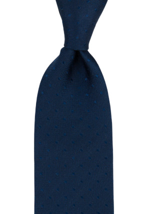 BRUDGUM Navy blue klassisch breite Krawatte