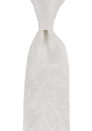 FLOTT WHITE klassisch breite Krawatte