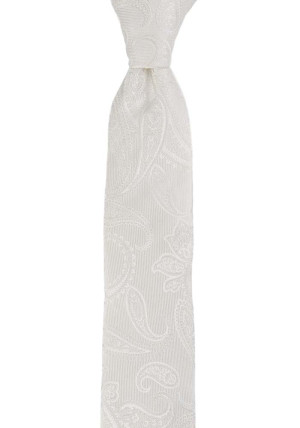 FLOTT WHITE schmale Krawatte