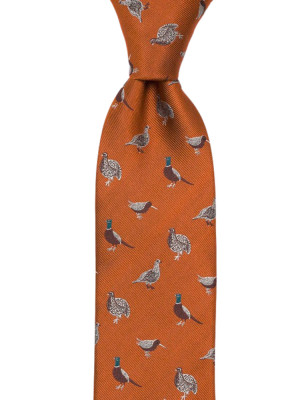 FOWLPLAY Orange klassisch breite Krawatte