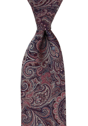 JAJAMAN BURGUNDY klassisch breite Krawatte