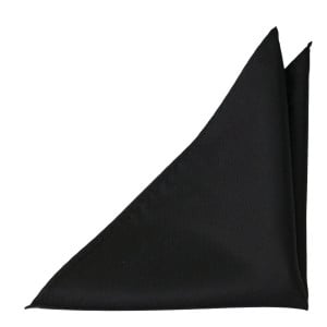 SOLID Black Einstecktuch