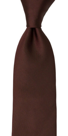 SOLID Brown klassisch breite Krawatte