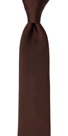 SOLID Brown schmale Krawatte
