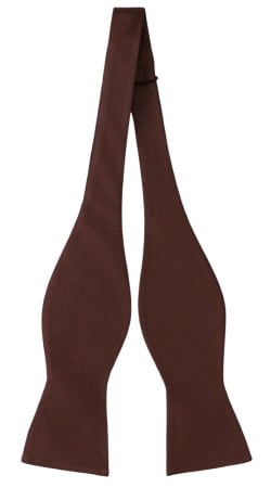 SOLID Brown ungebundene Fliege