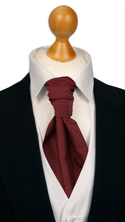 SOLID Burgundy gebundene Plastron