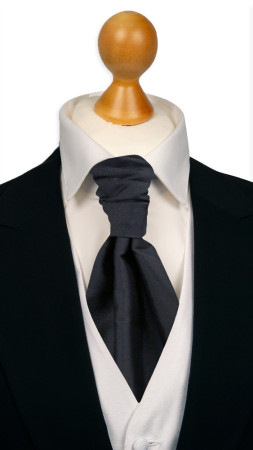 SOLID Charcoal gebundene Plastron