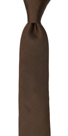 SOLID Dark brown Kinderkrawatte medium