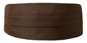 SOLID Dark brown Kummerbund