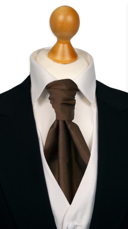 SOLID Dark brown gebundene Plastron