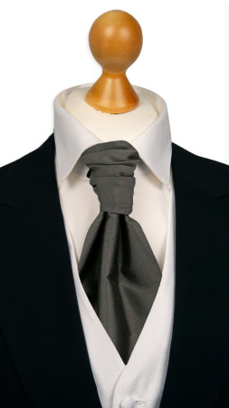SOLID Dark grey gebundene Plastron