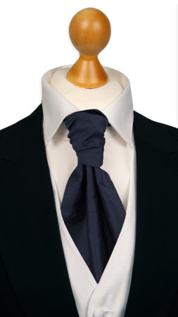 SOLID Dark navy gebundene Plastron