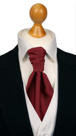 SOLID Dark red gebundene Plastron