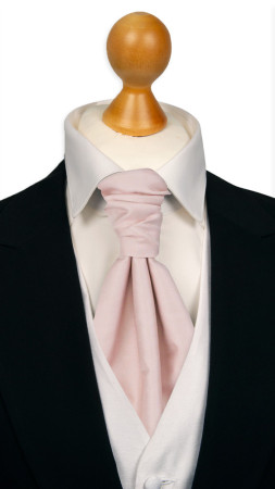 SOLID Dusty pink gebundene Plastron