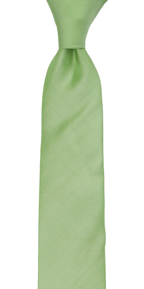 SOLID Light green Kinderkrawatte medium