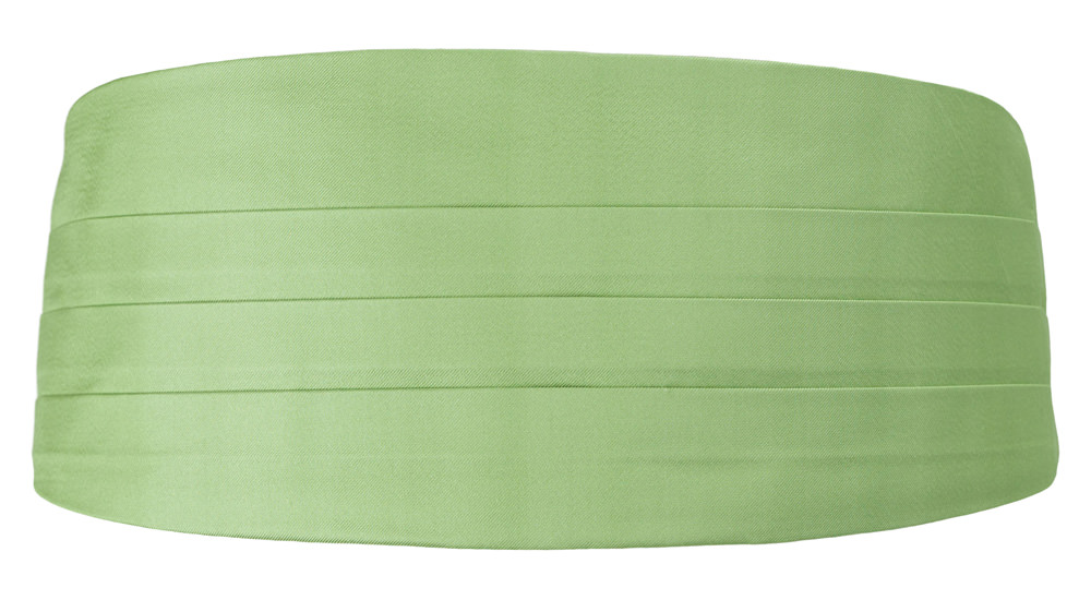 SOLID Light green kummerbund