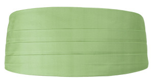 SOLID Light green kummerbund