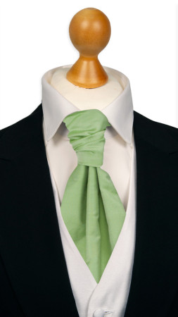 SOLID Light green gebundene Plastron