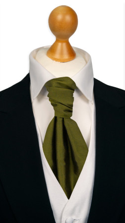SOLID Olive gebundene Plastron