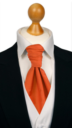 SOLID Orange gebundene Plastron