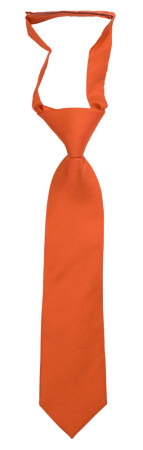 SOLID Orange Kinderkrawatte klein vorgebundene