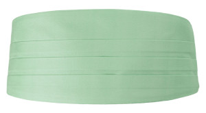 SOLID Pastel green kummerbund