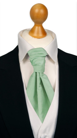 SOLID Pastel green gebundene Plastron
