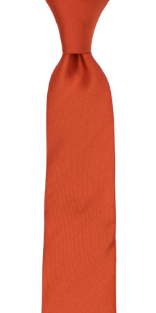SOLID Rusty Orange Kinderkrawatte medium