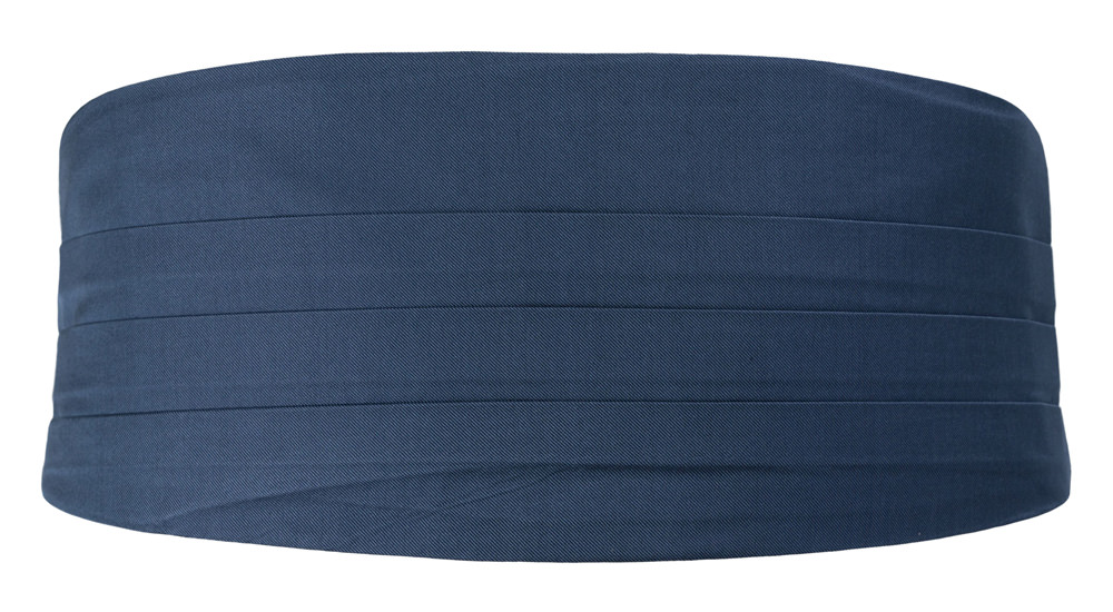 SOLID Steel blue Kummerbund