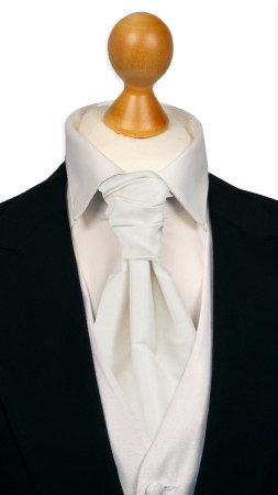 SOLID White gebundene Plastron