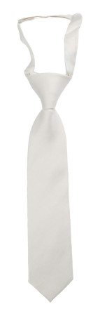 SOLID White Kinderkrawatte klein vorgebundene