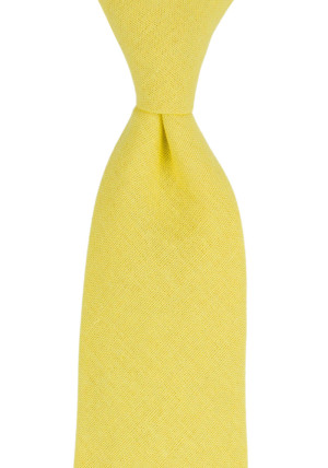 WISTFUL Light yellow klassisch breite Krawatte
